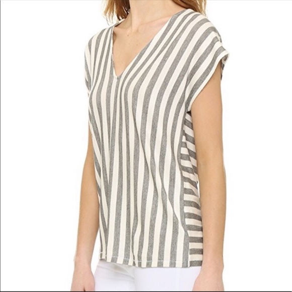Alice + Olivia- Air Striped Short Sleeve Tee - Picture 2 of 8